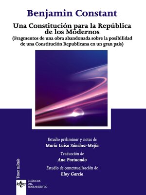 cover image of Una Constitución para la República de los Modernos